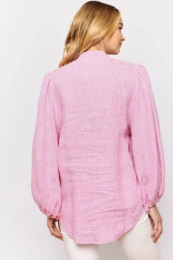 Alessandra Tops|Charade Shirt - Pink Houndstooth