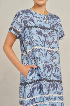 Alessandra Dresses|Claudette Wave Dress Paradise - Cornflower