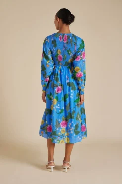 Alessandra Dresses|Jade Cotton Silk Dress - Periwinkle Aria