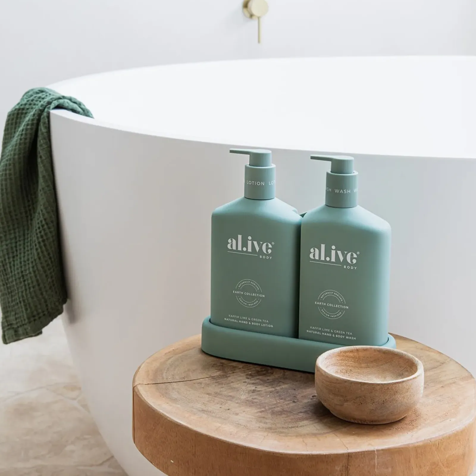 Al.ive Body Wash & Hand Wash|Wash & Lotion Duo - Kaffir Lime & Green Tea
