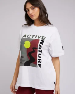 All About Eve Tops|National Tee - Vintage White