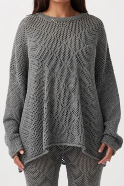 ARCAA Knitwear|Jumpers|Ezra Sweater- Dark Grey Marle
