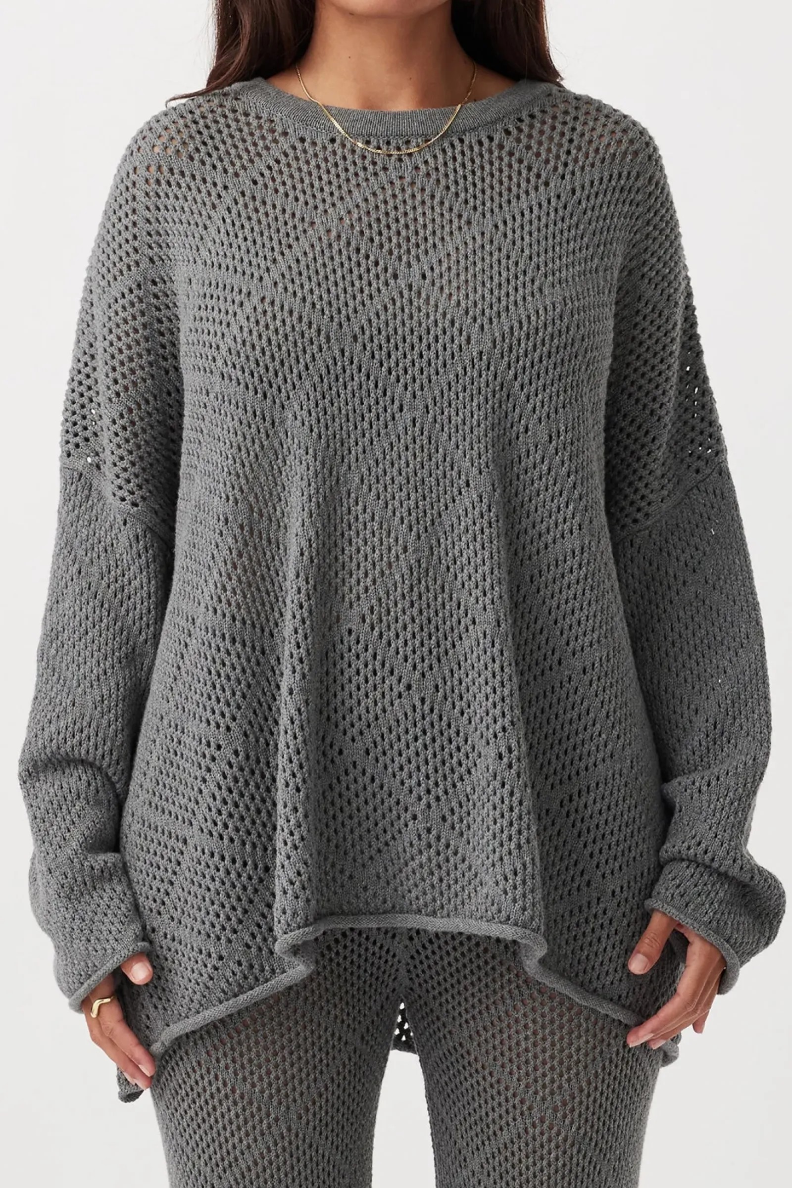 ARCAA Knitwear|Jumpers|Ezra Sweater- Dark Grey Marle