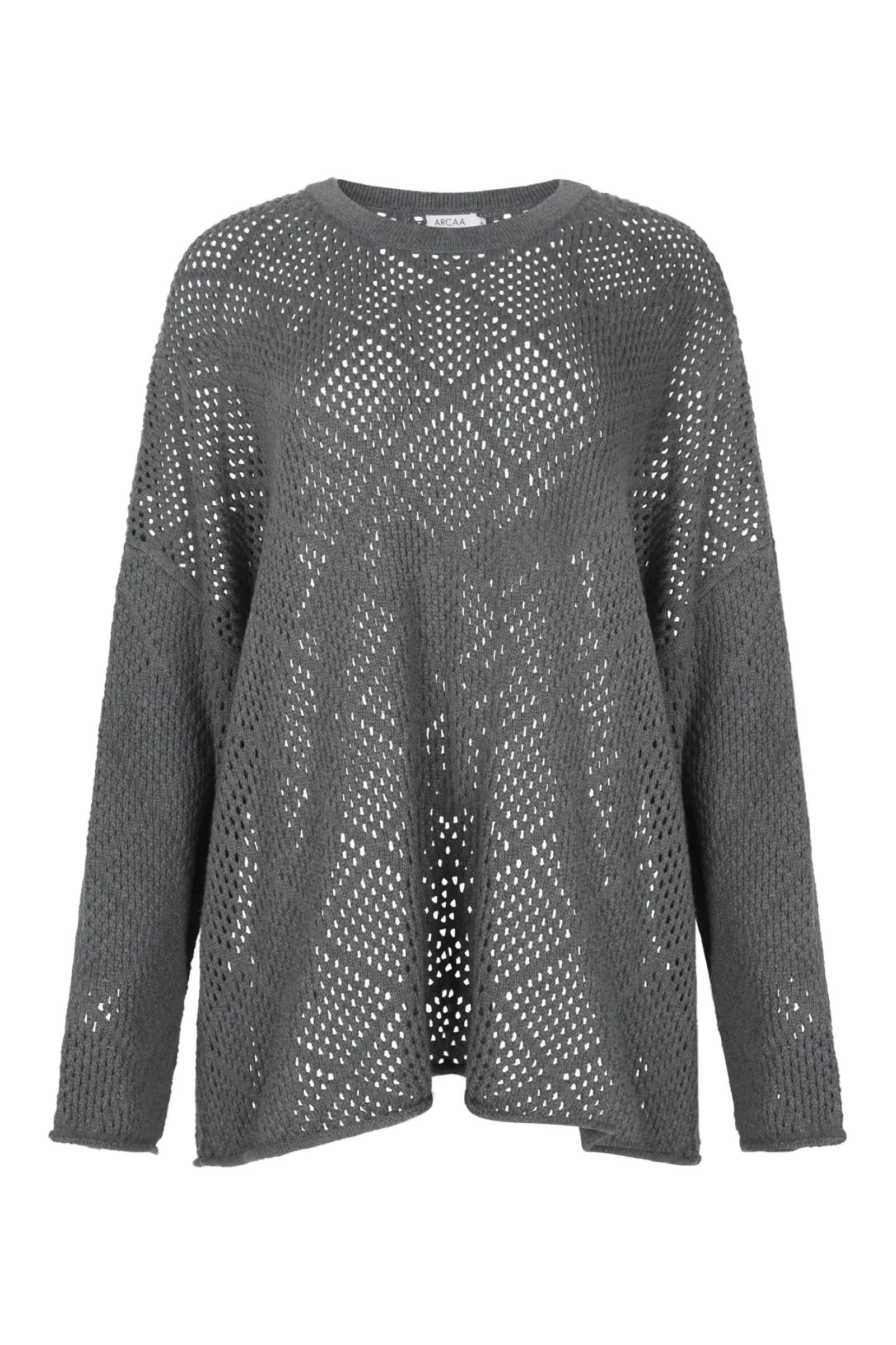 ARCAA Knitwear|Jumpers|Ezra Sweater- Dark Grey Marle