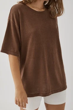 ARCAA Tops|Knitwear|Hugo T Shirt - Chocolate