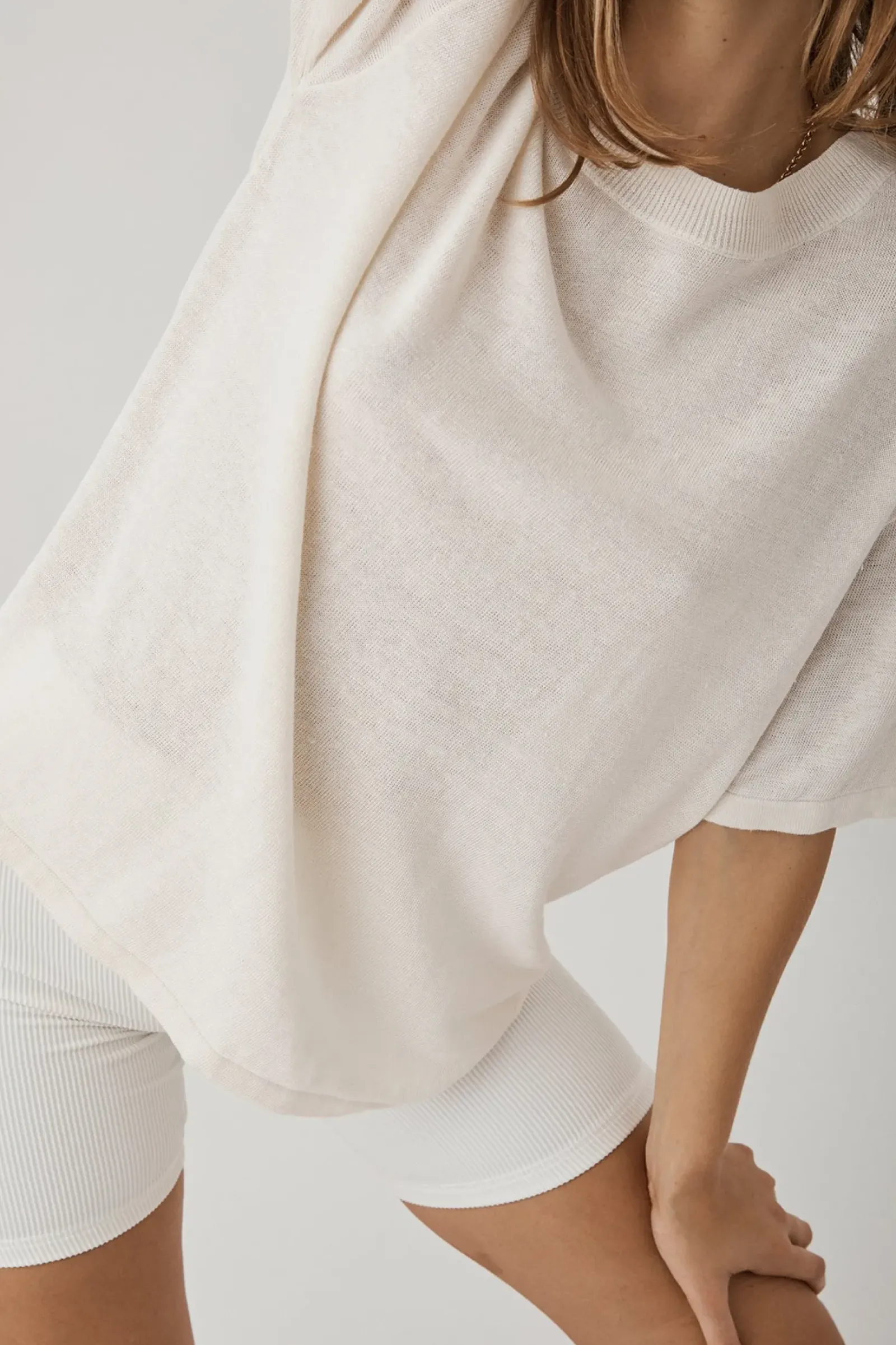 ARCAA Tops|Knitwear|Hugo T Shirt - Cream
