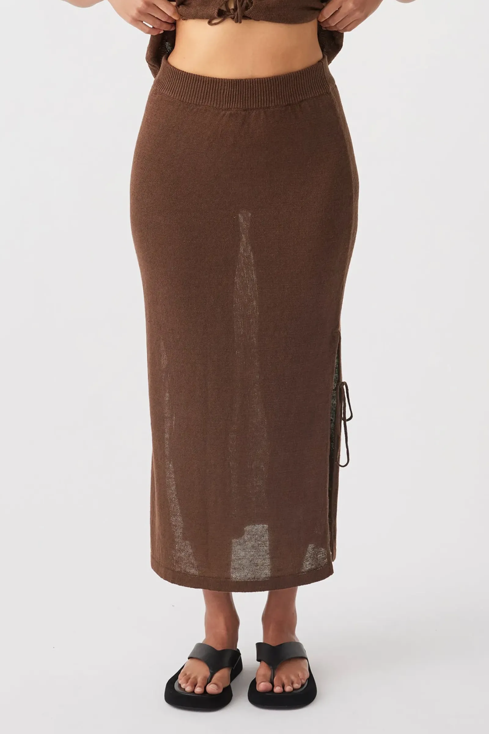ARCAA Knitwear|Pearla Skirt - Chocolate