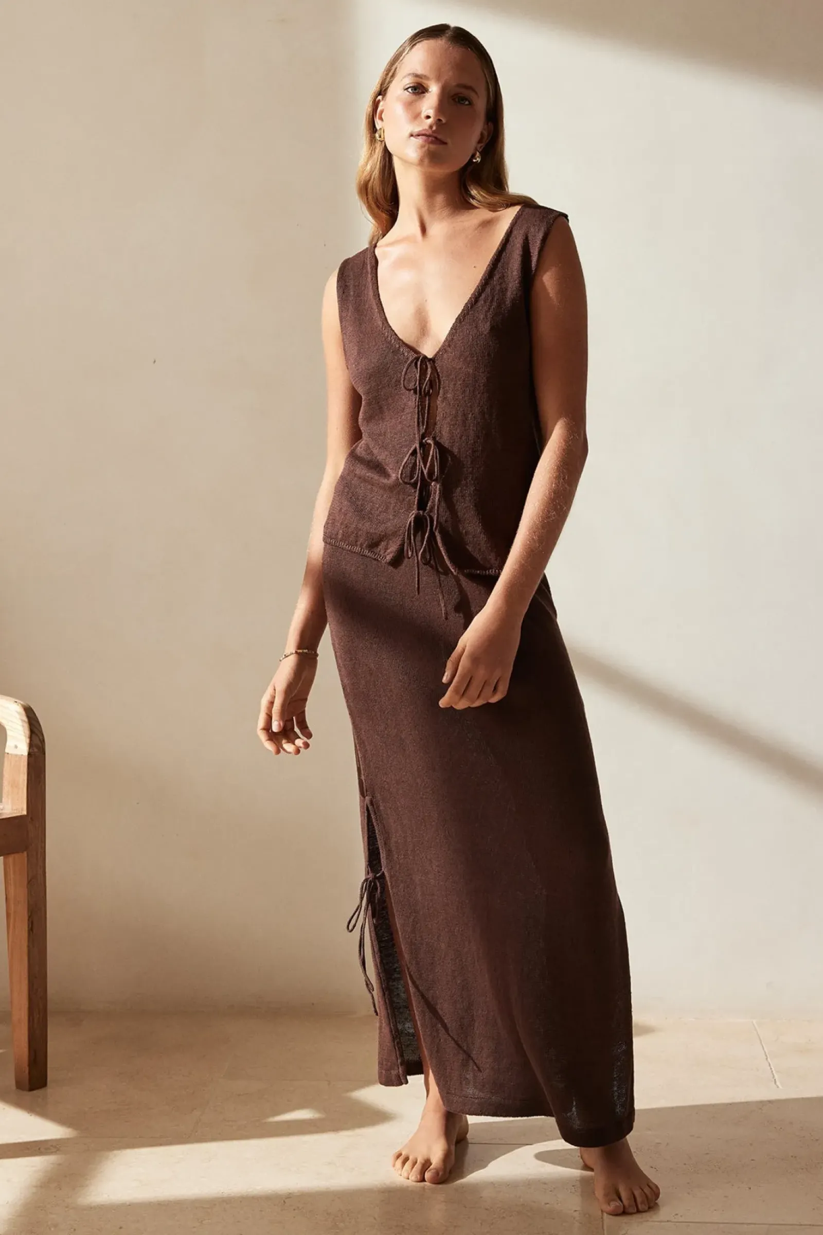 ARCAA Knitwear|Pearla Skirt - Chocolate