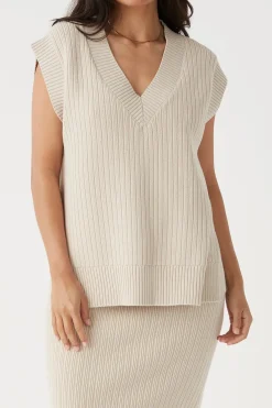 ARCAA Tops|Knitwear|Vera Knit Vest - Sand