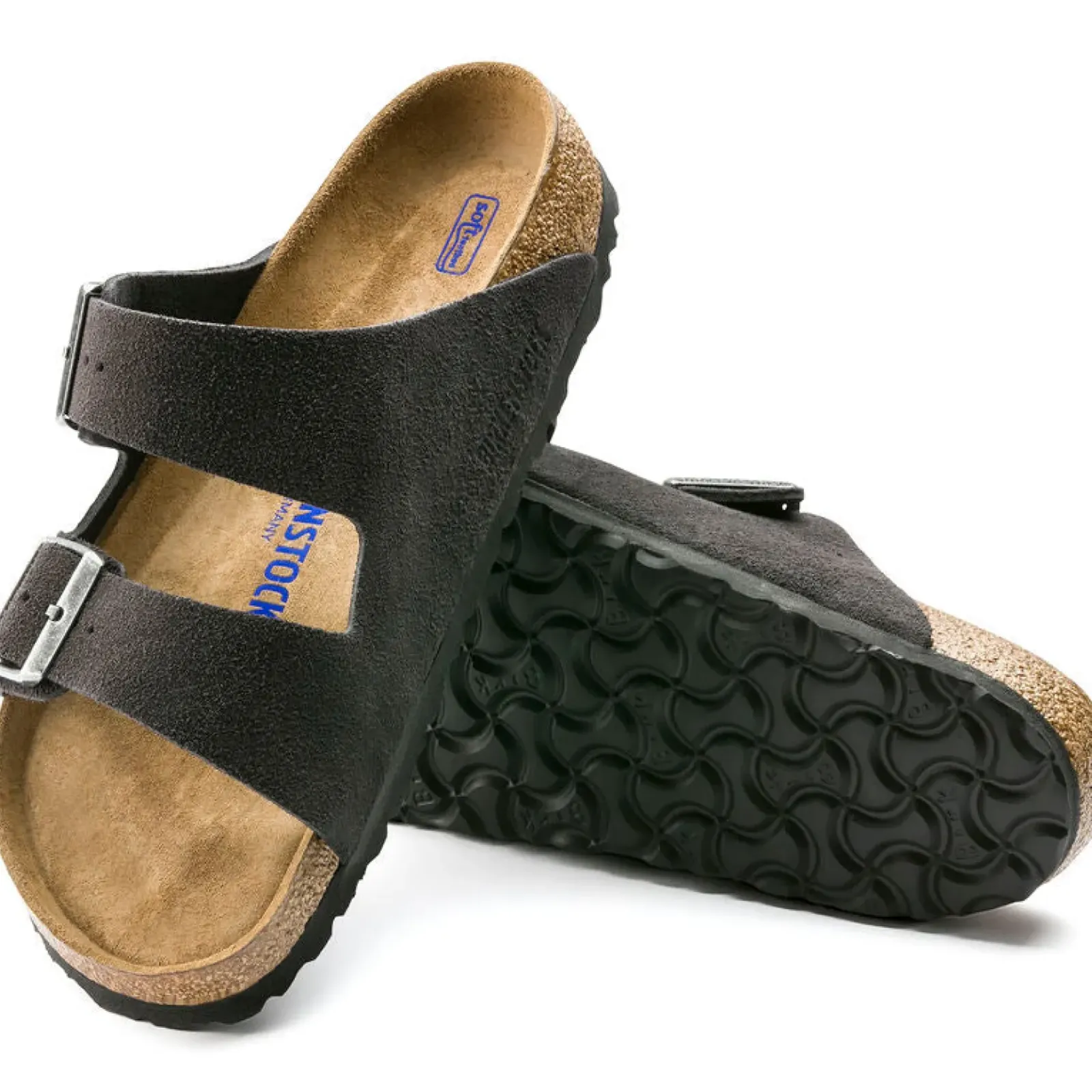 Birkenstock Slip On & Sandals|Arizona Velvet Grey Suede Leather - Narrow