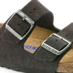 Birkenstock Slip On & Sandals|Arizona Velvet Grey Suede Leather - Narrow