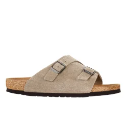 Birkenstock Slip On & Sandals|Zurich Taupe Suede Leather - Narrow