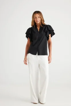 Brave & True Toggle Menu|Tops|Brave & True Nini Top - Black