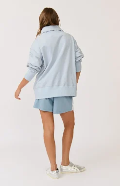 Cartel & Willow Tops|Jumpers|Cartel & Willow Nova Half Zip Sweater - Sky