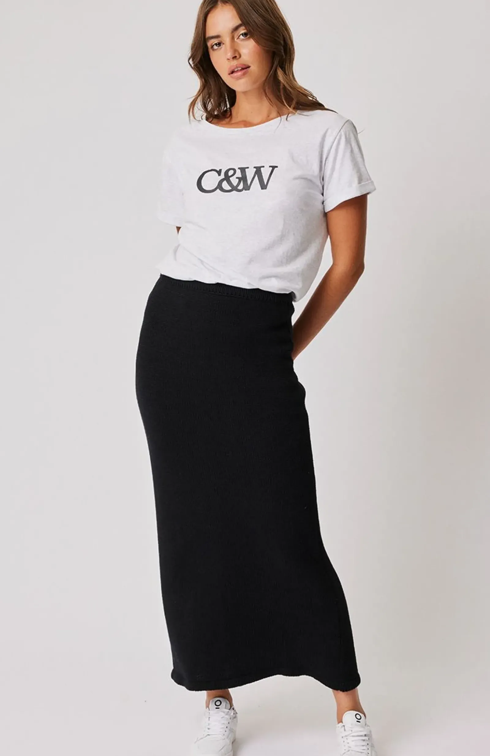 Cartel & Willow Knitwear|Cartel & Willow Sammie Knit Skirt - Black