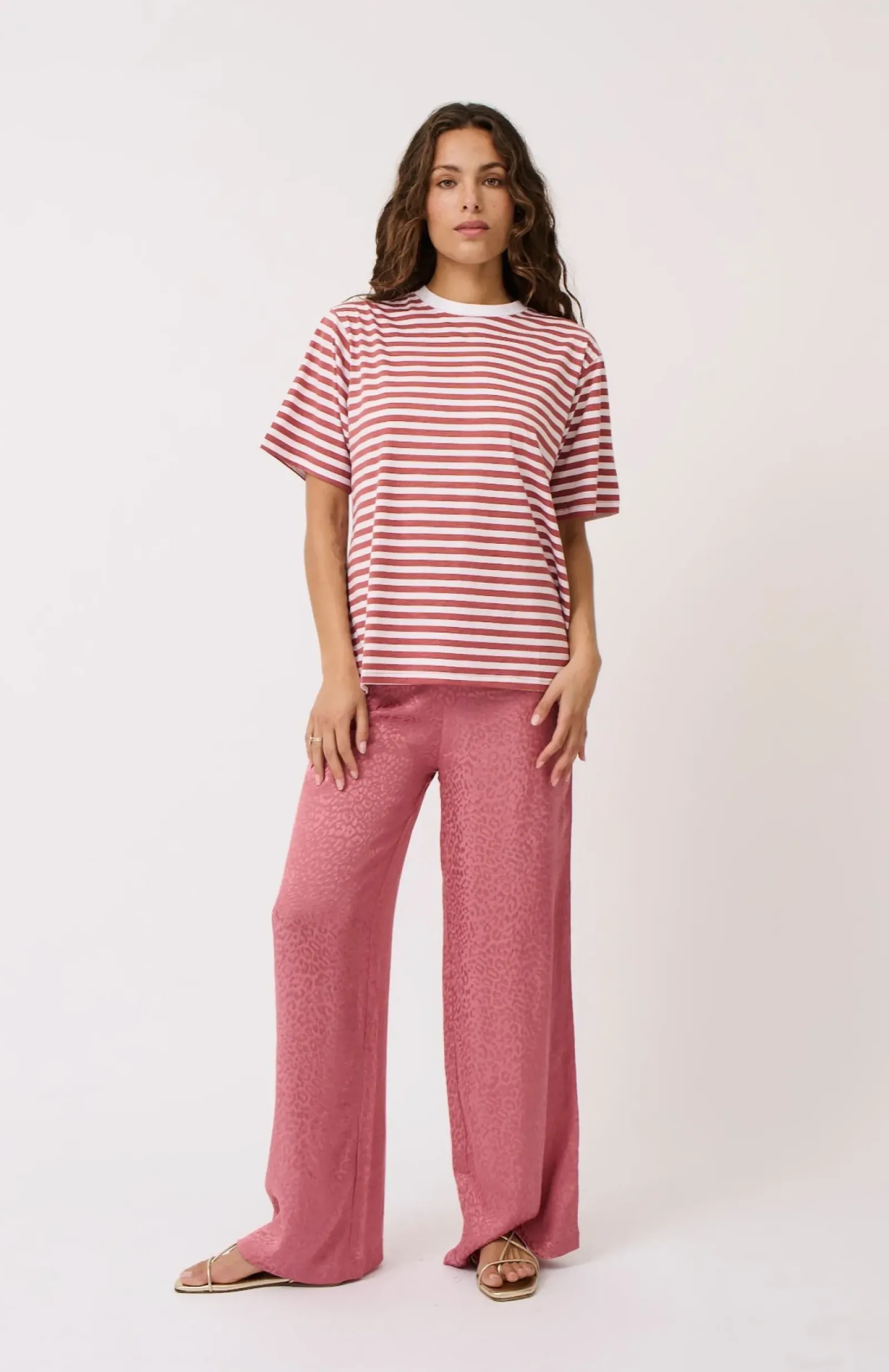 Cartel & Willow Tops|Cartel & Willow Sophie Tee - Dusty Stripe