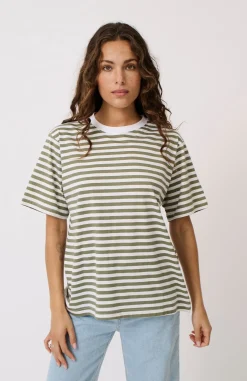 Cartel & Willow Tops|Cartel & Willow Sophie Tee - Palm Stripe