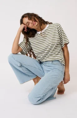 Cartel & Willow Tops|Cartel & Willow Sophie Tee - Palm Stripe
