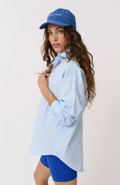 Cartel & Willow Tops|Cartel & Willow Tammy Shirt - Aqua Stripe