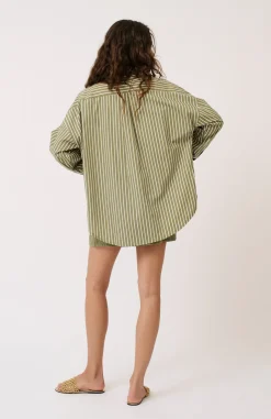 Cartel & Willow Tops|Cartel & Willow Tammy Shirt - Palm Stripe