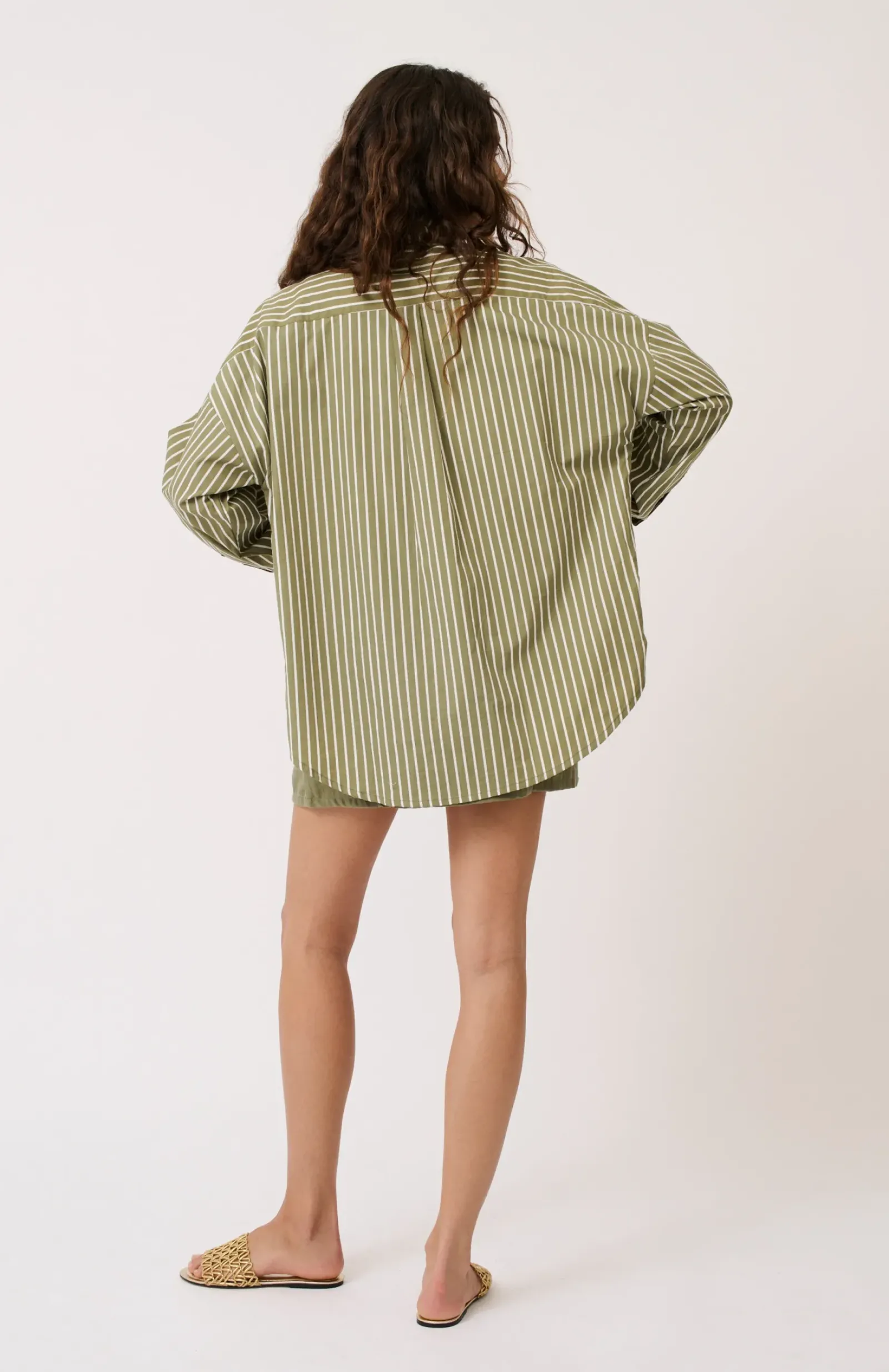 Cartel & Willow Tops|Cartel & Willow Tammy Shirt - Palm Stripe