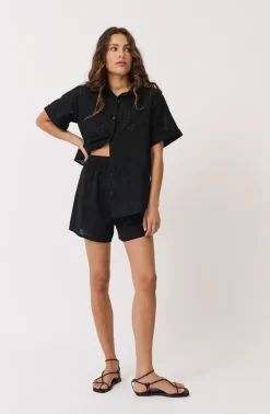 Cartel & Willow Tops|Cartel & Willow Tully Shirt - Black Broderie