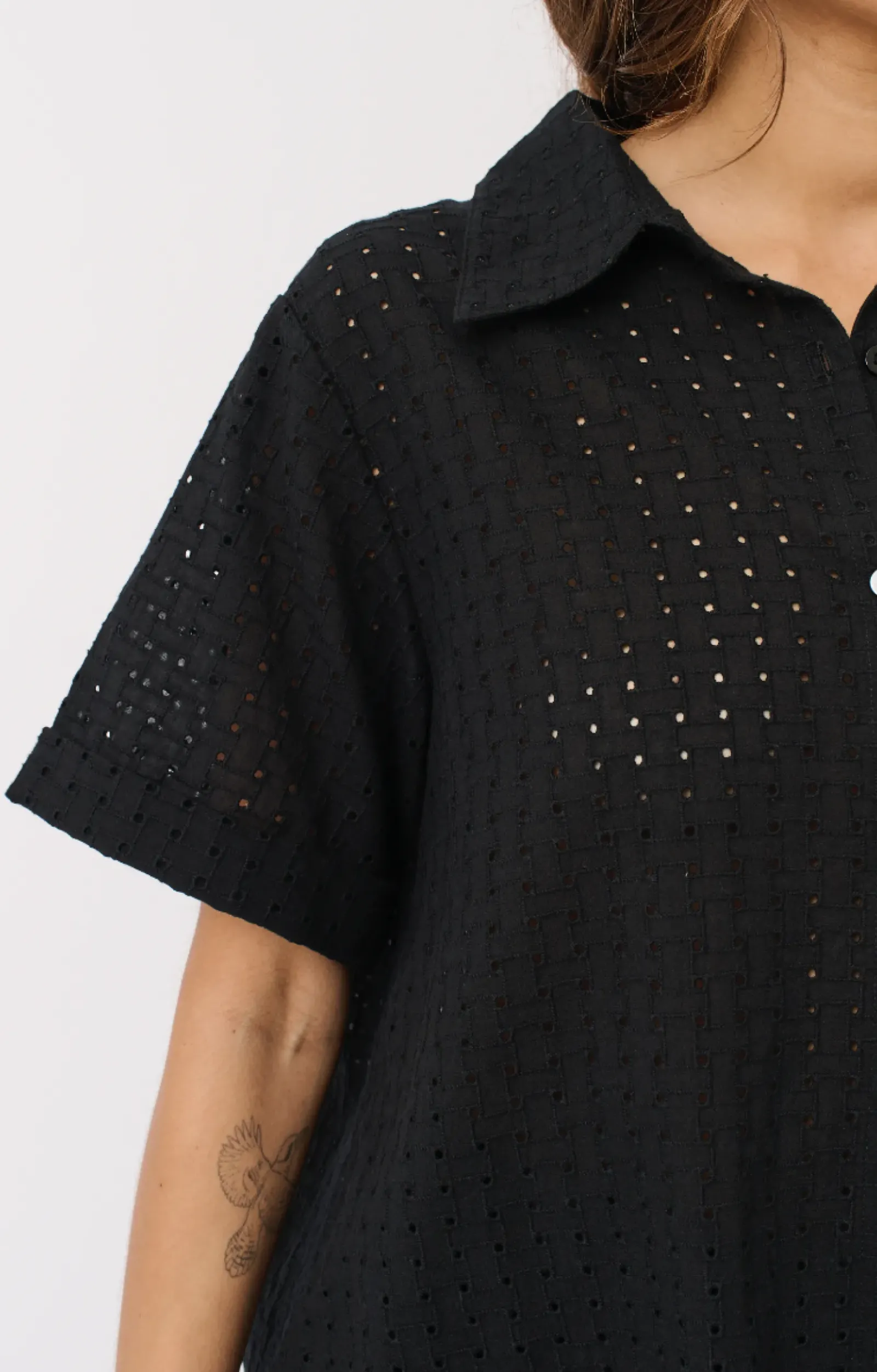 Cartel & Willow Tops|Cartel & Willow Tully Shirt - Black Broderie