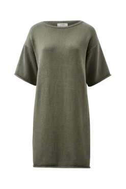 Ceres Life Knitwear|Dresses|Boxy Knit Dress - Moss Green