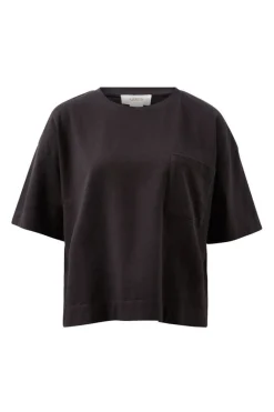 Ceres Life Tops|Boxy Pocket Tee- Phantom
