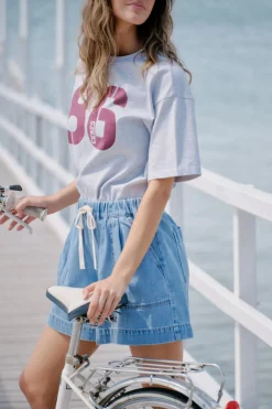 Ceres Life Tops|Boyfriend Tee- Cloud Marle/Ceres 86