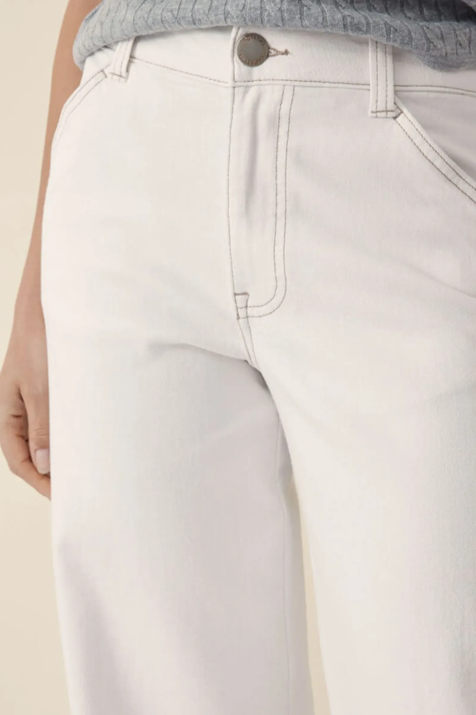 Ceres Life Jeans|Classic Wide Leg Jean - Fresh Ecru