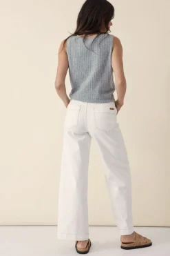 Ceres Life Jeans|Classic Wide Leg Jean - Fresh Ecru