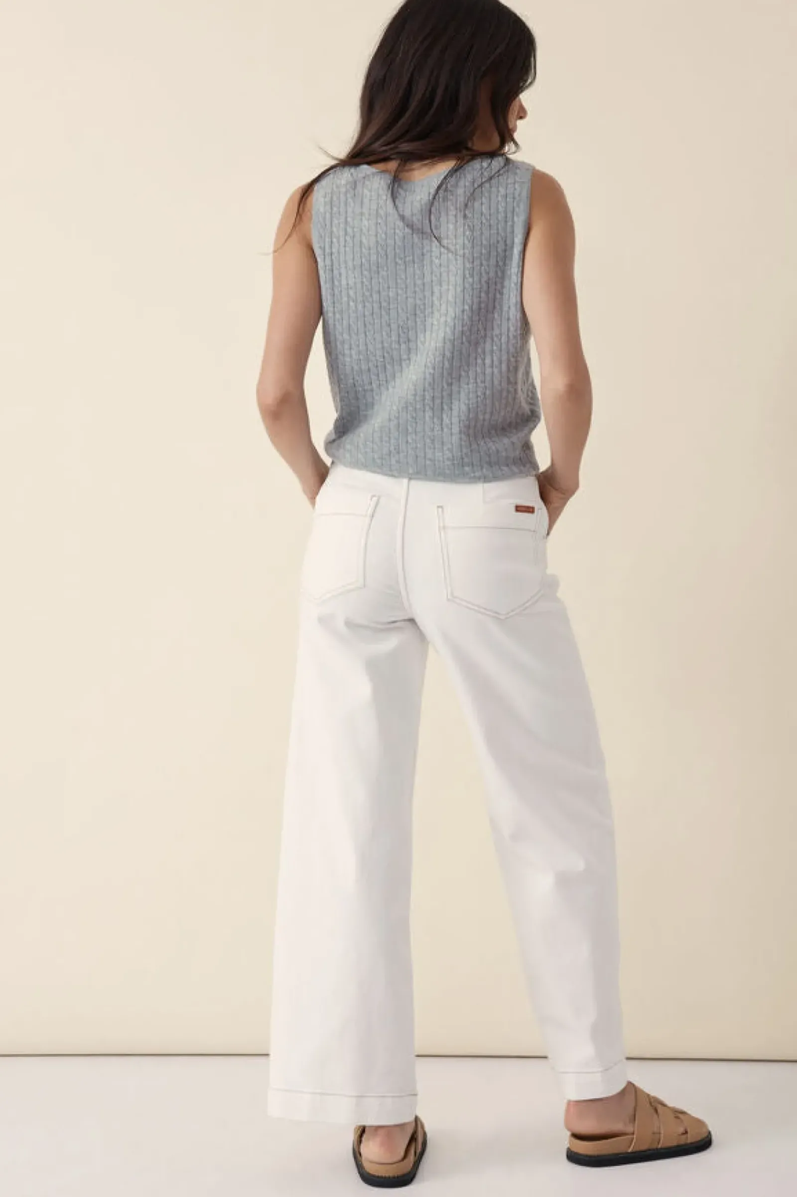 Ceres Life Jeans|Classic Wide Leg Jean - Fresh Ecru