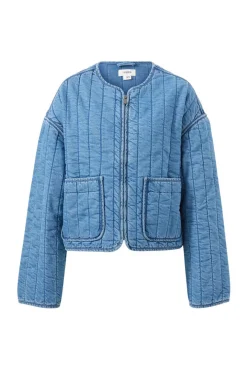 Ceres Life Jackets & Coats|Comfy Quilted Boxy Jacket - Worn Blue