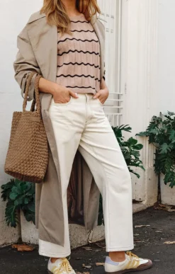Ceres Life Jeans|Crop Frenchie Jean - Fresh Ecru
