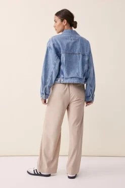 Ceres Life Jackets & Coats|Cropped Denim Jacket - Vintage Blue