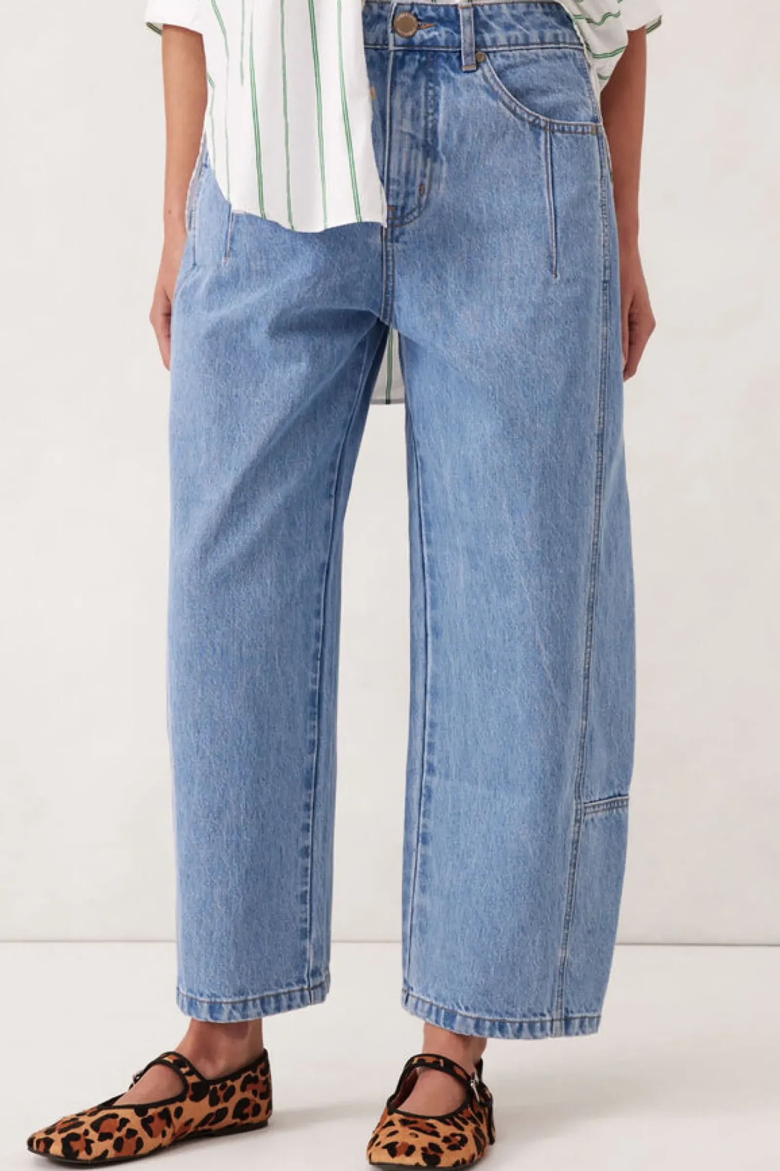 Ceres Life Jeans|Darted Barrel Jean - Vintage Blue
