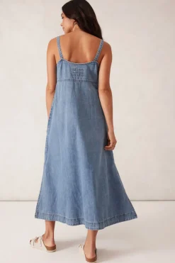 Ceres Life Dresses|Denim Beach Dress - Worn Blue