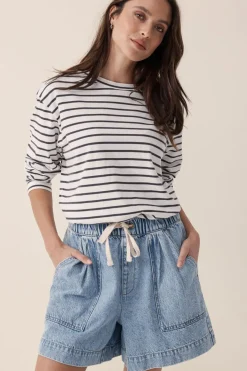 Ceres Life Toggle Menu|Relaxed Everyday Short - Vintage Blue Denim
