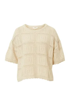 Ceres Life Toggle Menu|Tops|Square Knit Boxy Tee - Ecru