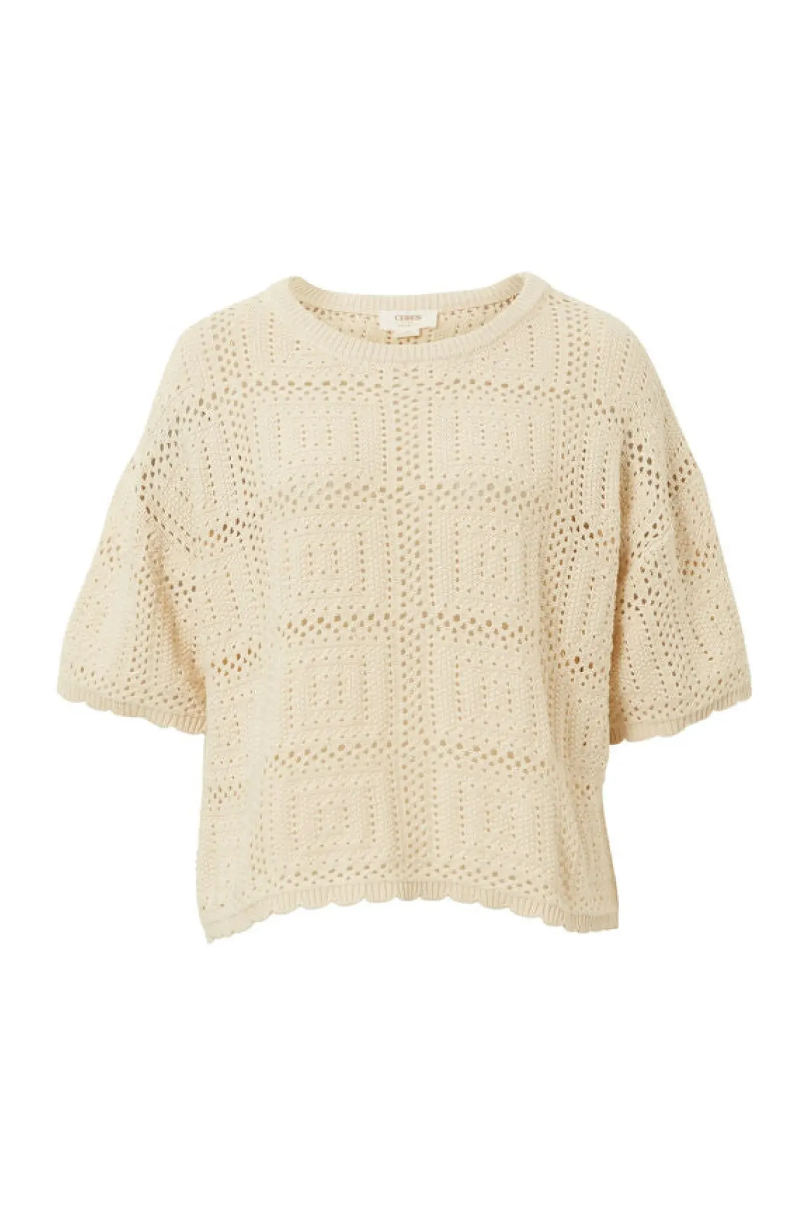 Ceres Life Toggle Menu|Tops|Square Knit Boxy Tee - Ecru