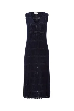 Ceres Life Knitwear|Dresses|Square Knit Midi Tank Dress - New Navy