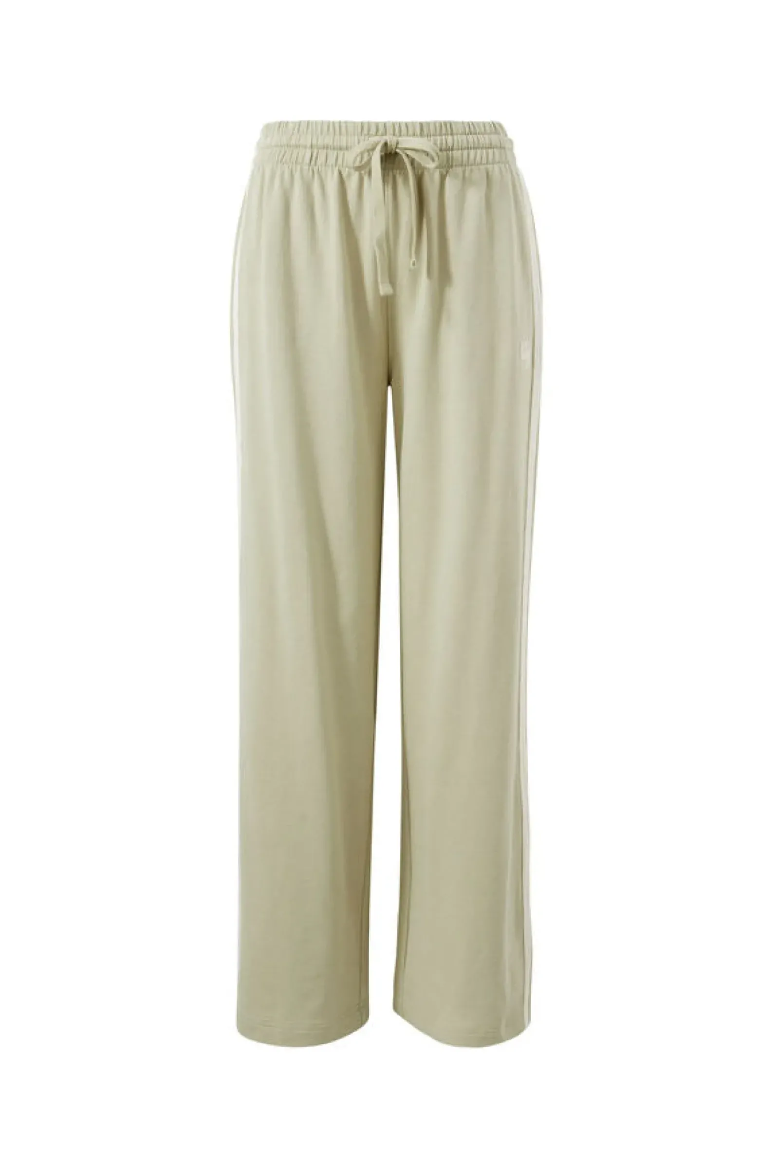 Ceres Life Pants|Wide Leg Terry Trackpant - Matcha Side Stripe