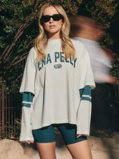 Ena Pelly Tops|73 Long Sleeve Tee - Vintage White