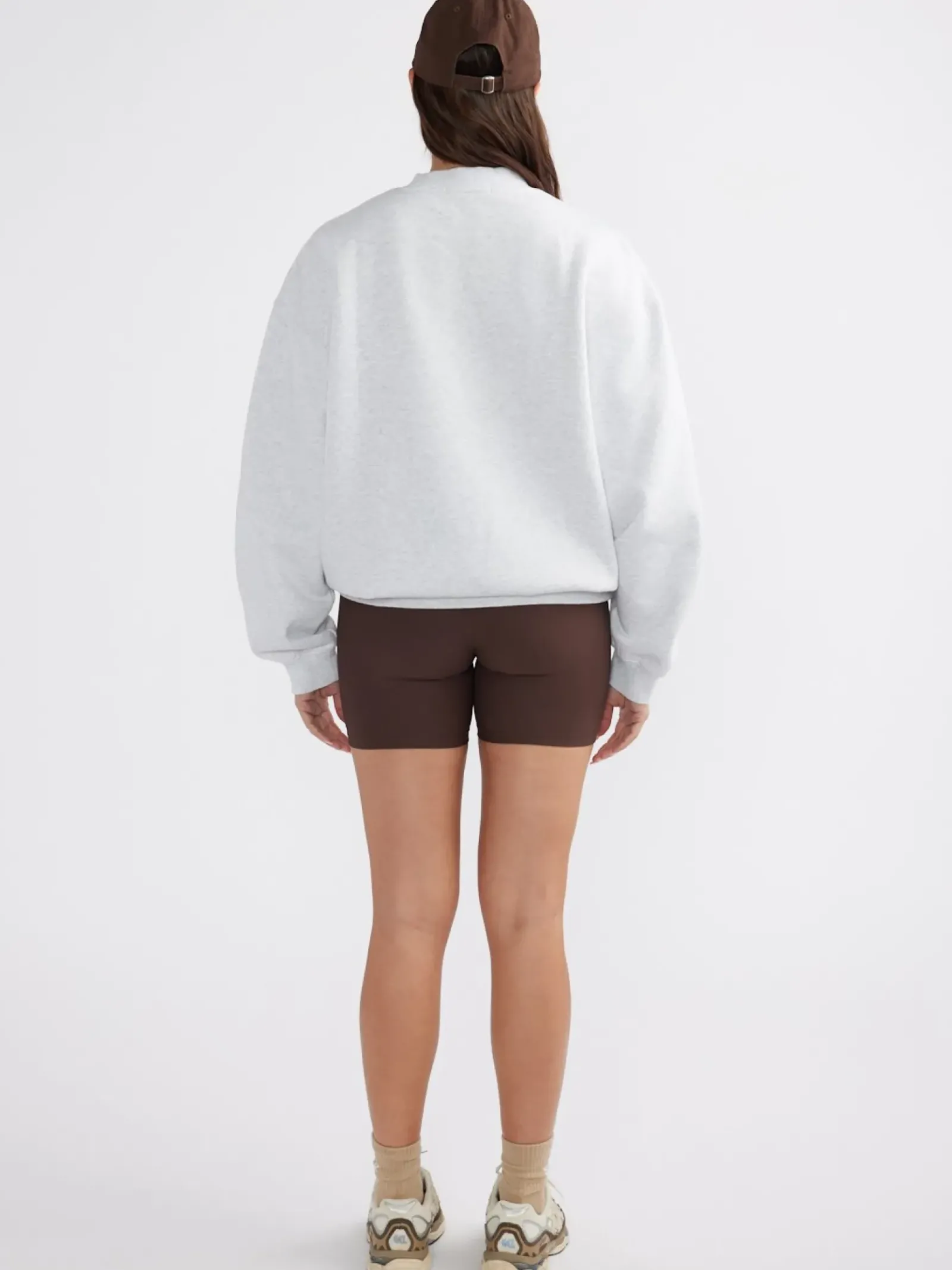 Ena Pelly Jumpers|Classic Collegiate Sweatshirt - White Marle