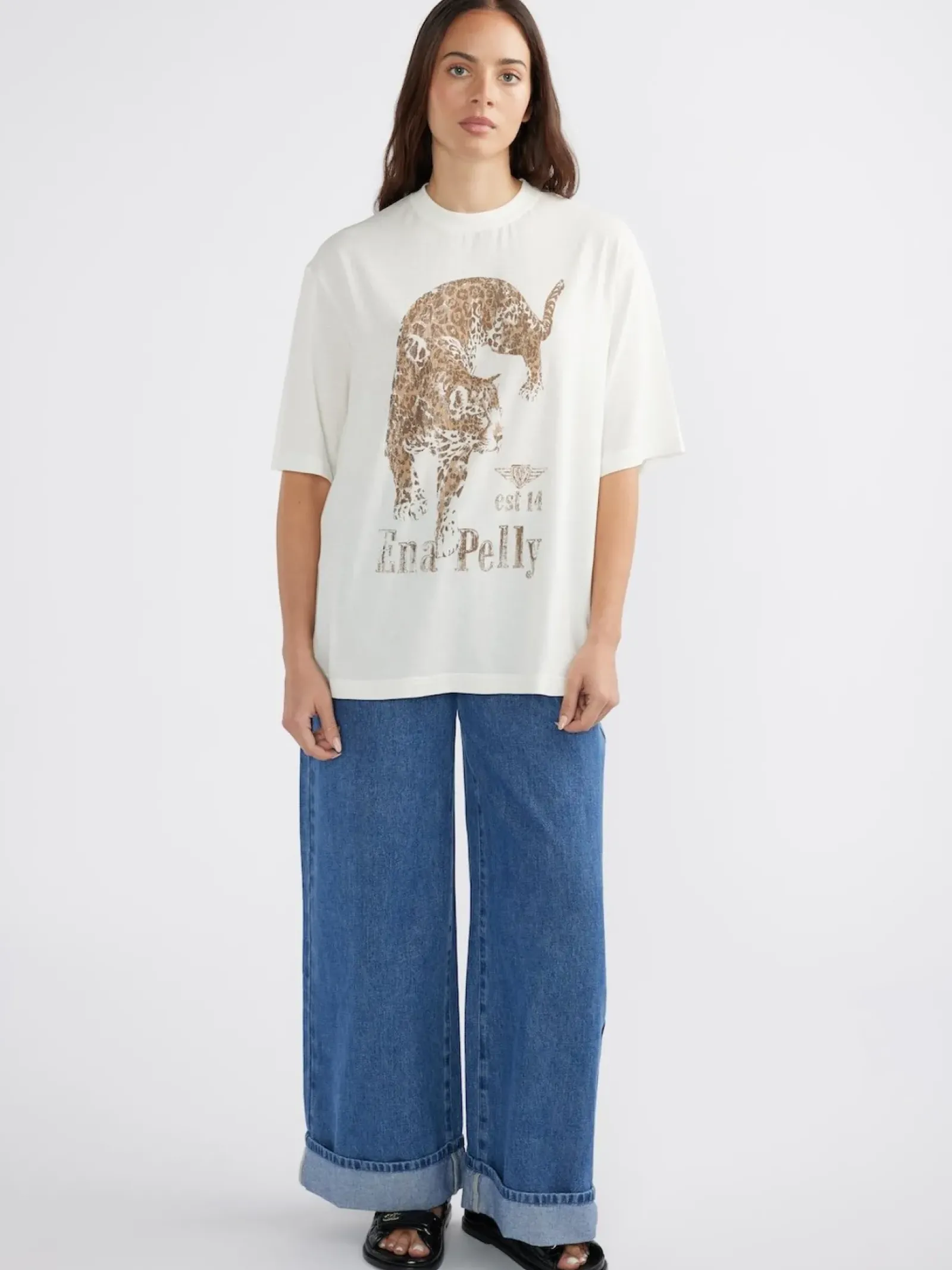 Ena Pelly Tops|Jaguar Tee - Vintage White