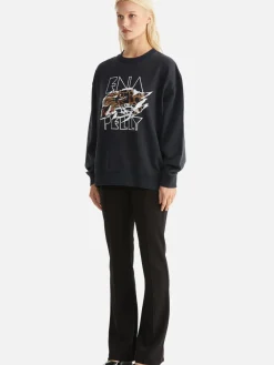 Ena Pelly Jumpers|Lilly Oversized Sweater Tigers Eye - Vintage Black
