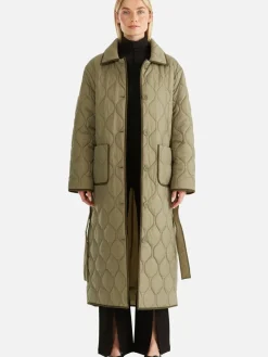 Ena Pelly Jackets & Coats|Louise Quilted Puffer Jacket - Hunter Green