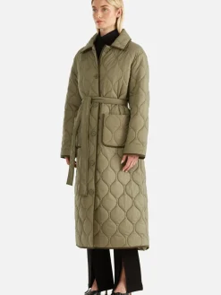 Ena Pelly Jackets & Coats|Louise Quilted Puffer Jacket - Hunter Green