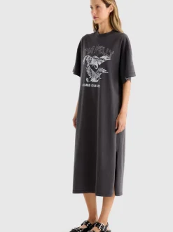 Ena Pelly Dresses|World Tour Tee Dress - Faded Black